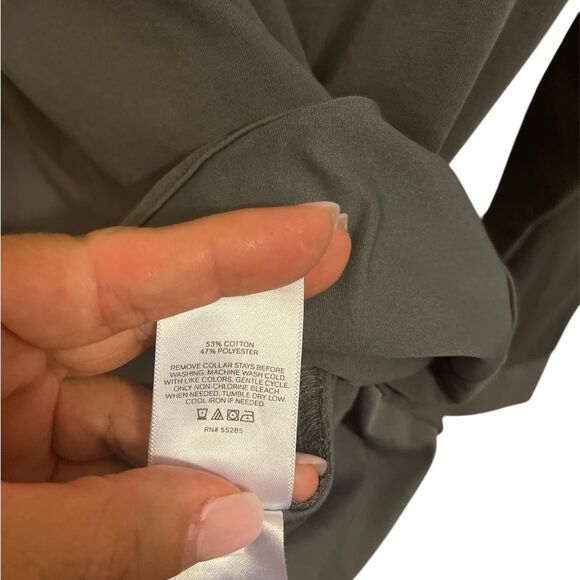 Express Grey Dress Shirt with Point Collar - Picture 3 of 3